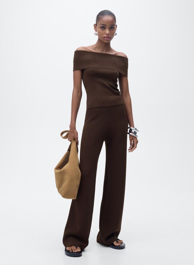 MANGO - Straight Knitted Trousers - Image 1
