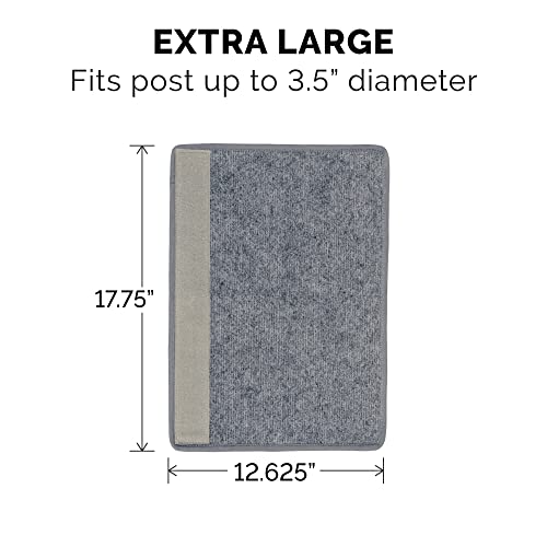 Furhaven Wrap Around Scratching Post Cover for Indoor Cats Fits Posts Up to 35 Diameter Durable Less Mess Tiger Tough Carpet Scratch Mat Gray Extra LargeXL - Image 3