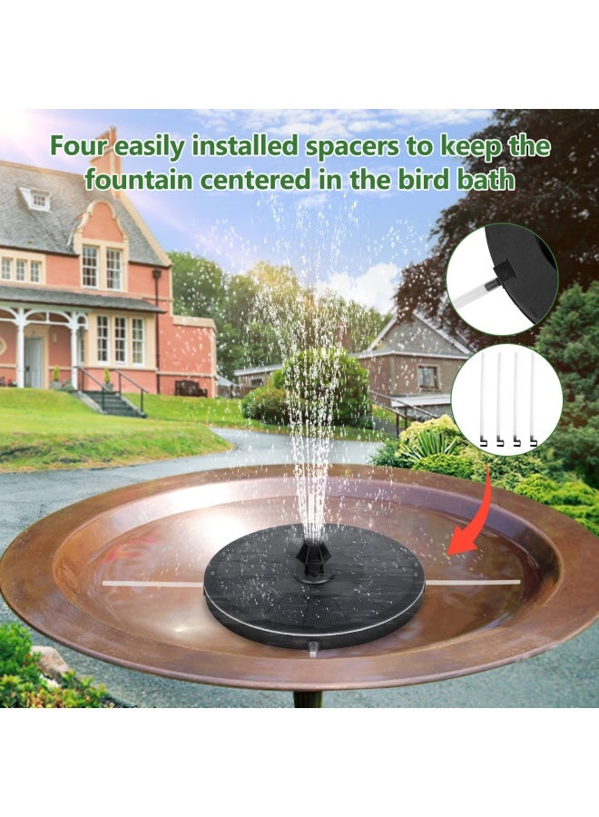Mademax Solar Fountain Upgraded 2.2W Solar Bird Bath Fountain with 4 Easy Install Nozzle and Fixer Solar Powered Fountain Pump for Bird Bath Garden Pond Pool Fish Tank Outdoor  - Image 2