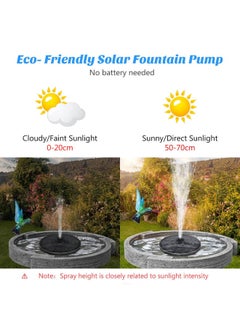 Mademax Solar Fountain Upgraded 2.2W Solar Bird Bath Fountain with 4 Easy Install Nozzle and Fixer Solar Powered Fountain Pump for Bird Bath Garden Pond Pool Fish Tank Outdoor  - Image 4