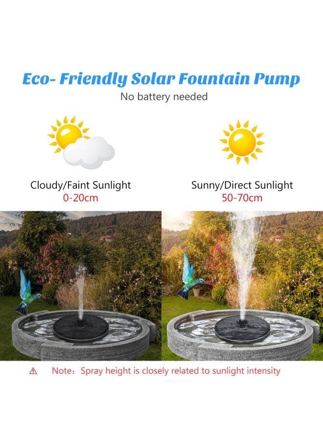 Mademax Solar Fountain Upgraded 2.2W Solar Bird Bath Fountain with 4 Easy Install Nozzle and Fixer Solar Powered Fountain Pump for Bird Bath Garden Pond Pool Fish Tank Outdoor  - Image 4