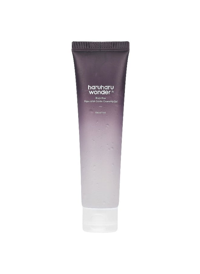 Haruharu Haruharu, Wonder®, Black Rice Triple AHA Gentle Cleansing Gel, Unscented, 3.38 fl oz (100 ml)  - Image 1