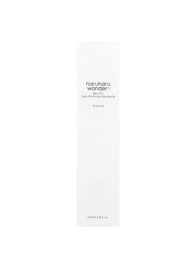 Haruharu Haruharu, Wonder®, Black Rice Triple AHA Gentle Cleansing Gel, Unscented, 3.38 fl oz (100 ml)  - Image 2
