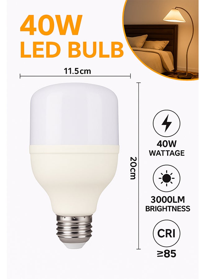 Max LED Bulb 40W E27 – Ultra Bright Energy Saving White Light Lamp for Home & Commercial Use  - Image 2