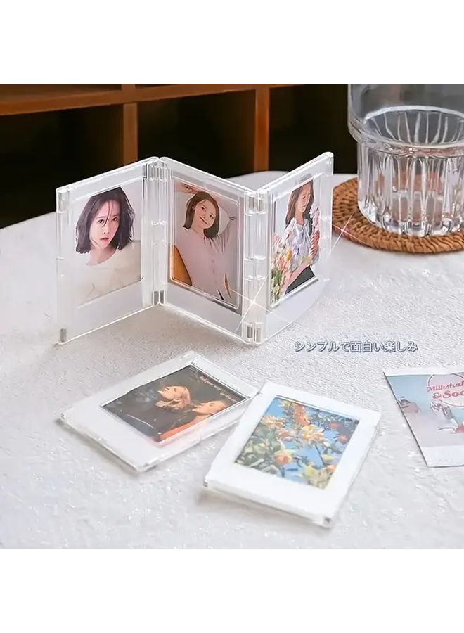 2 6 إطارات صور مغناطيسية مقاس 3 بوصة مغناطيس ثلاجة إطار صور صغير من نوع بولارويد لعرض ذكريات العائلة متوافق مع أفلام فوجي إنستاكس وبطاقات الأفلام فكرة هدية زخرفية مثالية للمنازل والغرف وغرفة المعيشة والمكتب - Image 2
