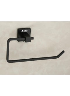 iSTAR iSTAR Stainless Steel Towel Ring/Napkin Ring/Towel Holder/Towel Hanger/Towel Holder for Wash Basin and Napkin Holder Stand for Kitchen, Bathroom (Black Finish, Pack of 1)  - Image 1