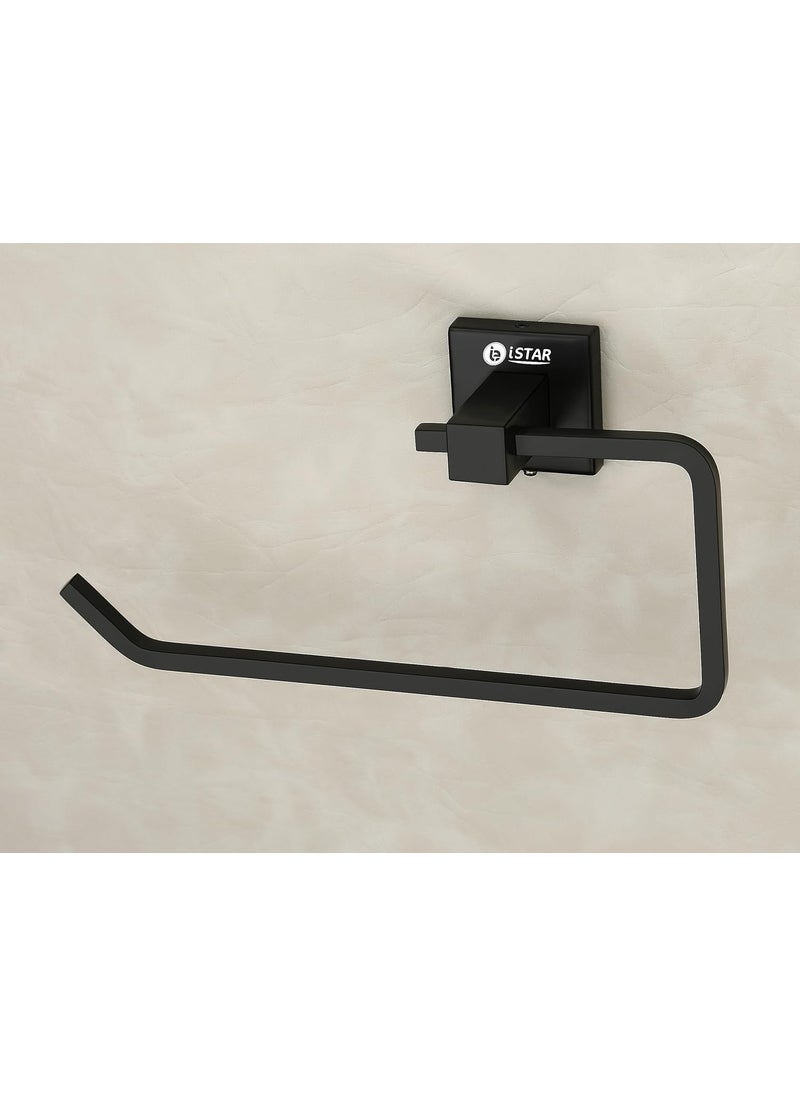 iSTAR iSTAR Stainless Steel Towel Ring/Napkin Ring/Towel Holder/Towel Hanger/Towel Holder for Wash Basin and Napkin Holder Stand for Kitchen, Bathroom (Black Finish, Pack of 1)  - Image 3