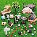 Skylety 64 Pieces Fairy Garden Accessories Mini Animals Ornament Kit Animal Figurines Miniature Micro Landscape Accessories for Dollhouse Decoration Plant House DIY Craft Decor - Image 3