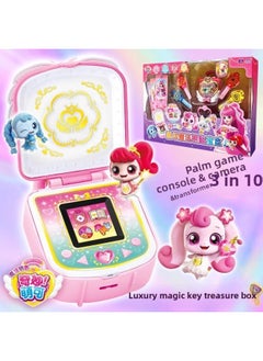 Generic Wonderful Cute Luxury Magic Key Treasure Box Toy Full Set Rubik's Cube Series Love Princess Mirror Box Set For Women-Color:[Magic Key Treasure Box] Shooting And Catching Can Be Interactive And Can Sense Code Scanning Identification (send 4 Spoons + Props)  - Image 5