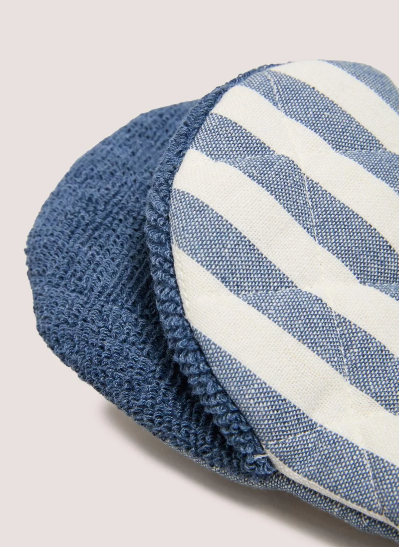 Matalan Blue Striped Mini Mitts