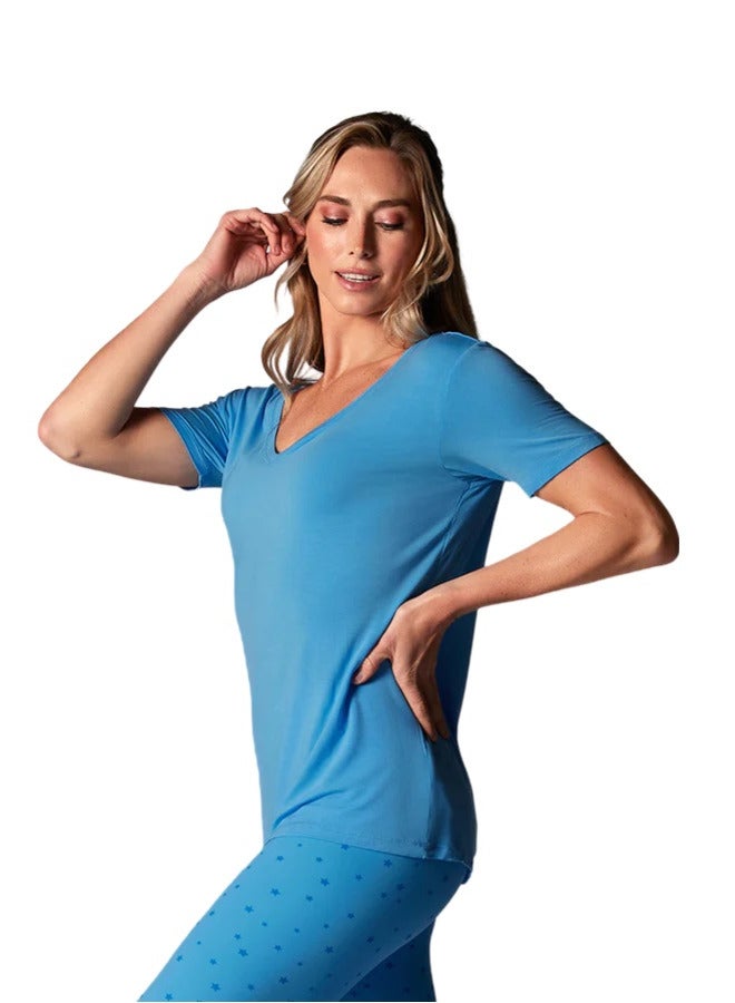 TAVI EVERYDAY V-NECK TEE OCEAN - Image 2