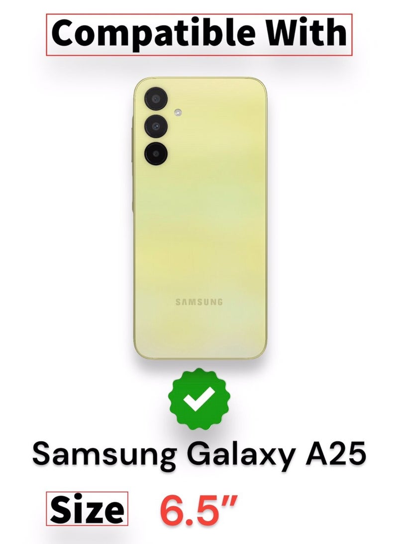 جراب خلفي من الجلد الصلب الفاخر لهاتف Samsung Galaxy A25، جراب خلفي من مادة TPU الصلبة وحماية كاملة متوافقة مع Samsung Galaxy A25 (6.5 بوصة) (هافان) - Image 4