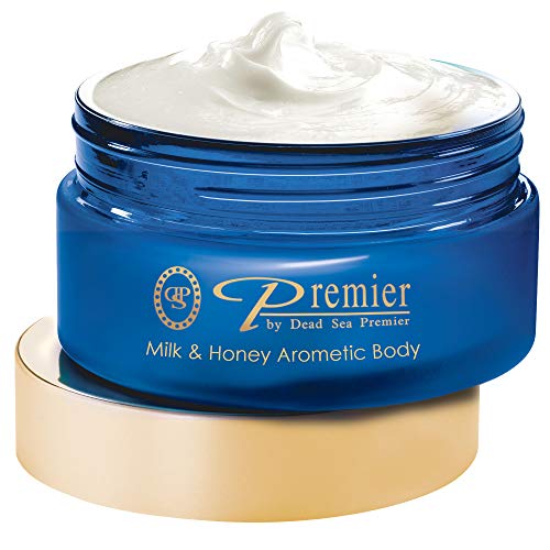 Premier Dead Sea Aromatic Body Butter  Milk  Honey Hydrating Shea Body Butter for Women  Men Moisturizing Firming  AntiAging Cream for Dry Skin Hand  Body 595 Floz