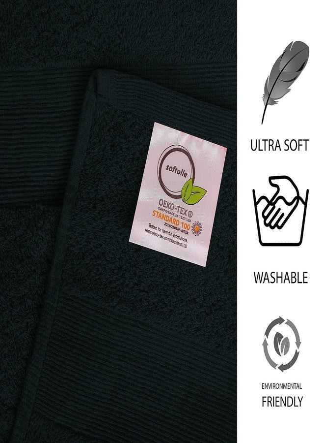 Softolle 100% Cotton Luxury Bath Sheets - Pack of 2 (35" x 70") | Super Soft, Quick-Dry & Highly Absorbent Towels for Bathroom, Home, Spa & Gym (Black) - Image 2