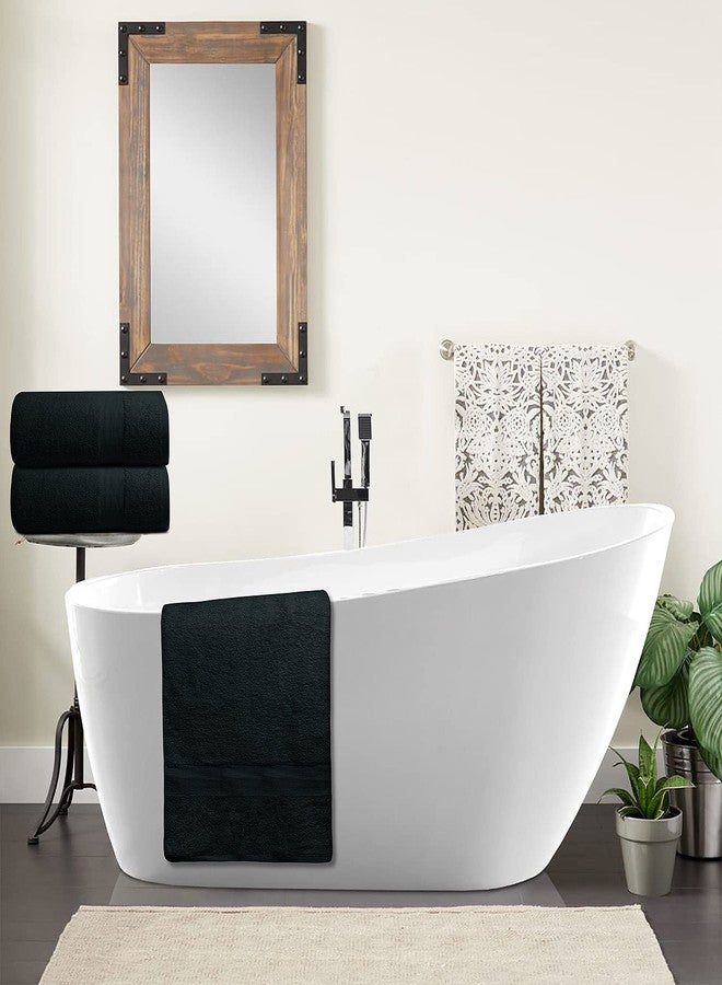 Softolle 100% Cotton Luxury Bath Sheets - Pack of 2 (35" x 70") | Super Soft, Quick-Dry & Highly Absorbent Towels for Bathroom, Home, Spa & Gym (Black) - Image 3