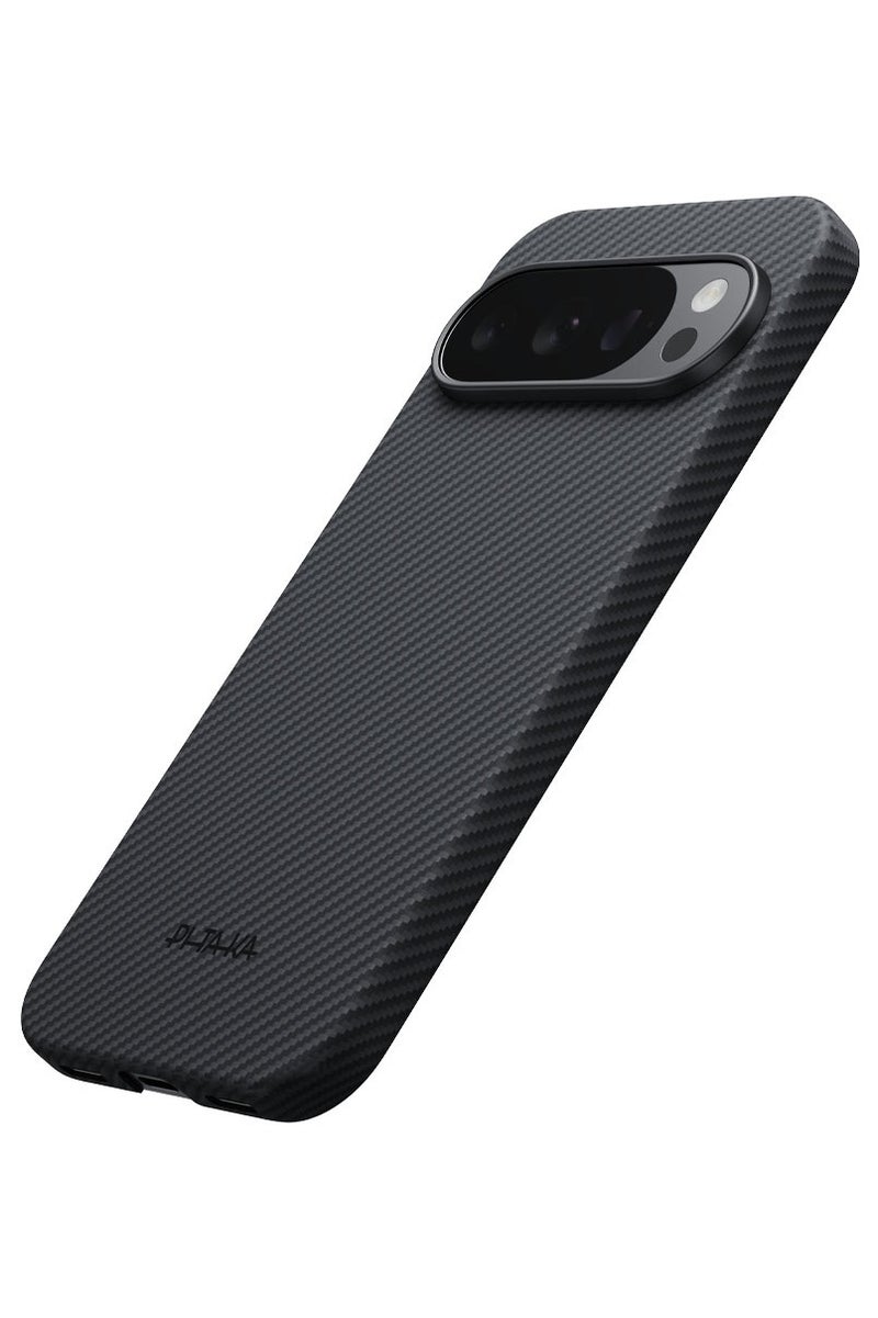 PITAKA غطاء PItaka لجهاز Google Pixel 10، غطاء رقيق وخفيف لجهاز Pixel Fold مع MagSafe، مصنوع من ألياف الأراميد [MagEZ Case 5 - نسج مدمج أسود/رمادي] (Pixel 10 Pro XL) - Image 5