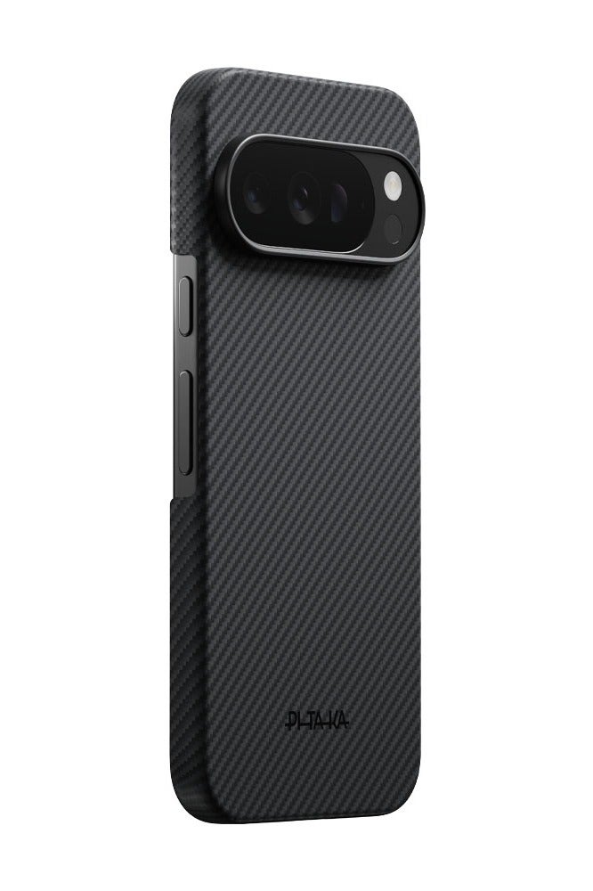 PITAKA غطاء PItaka لجهاز Google Pixel 10، غطاء رقيق وخفيف لجهاز Pixel Fold مع MagSafe، مصنوع من ألياف الأراميد [MagEZ Case 5 - نسج مدمج أسود/رمادي] (Pixel 10 Pro XL) - Image 4
