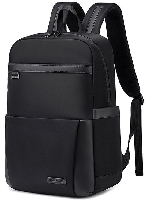 B00811 حقيبة ظهر مميزة للابتوب للتنقل اليومي للبزنس والجامعة - شنطة عملية مقاومة للماء مناسبه للسفر تنظيم متعدد الجيوب، وظهر مسامي للرجال والنساء - اسود