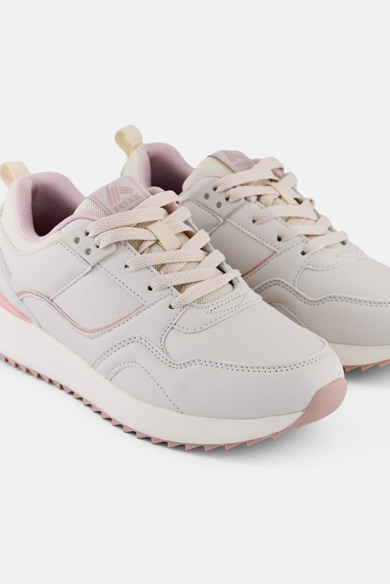 RBX Women Lace Up Outdoor Shoes, Beige  - Image 3