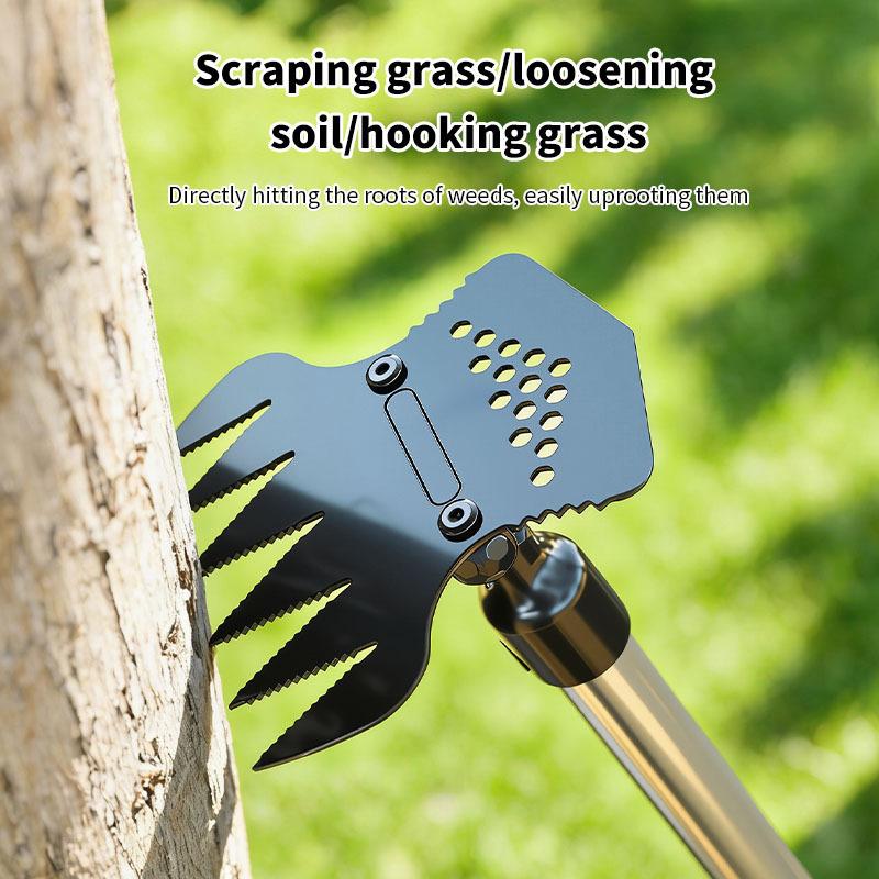 Cross-border all-steel double-sided hoe for weeding and shoveling, household tool with pointed rake, dual-purpose hoe, multi-functional hoe for gardening. - Image 5