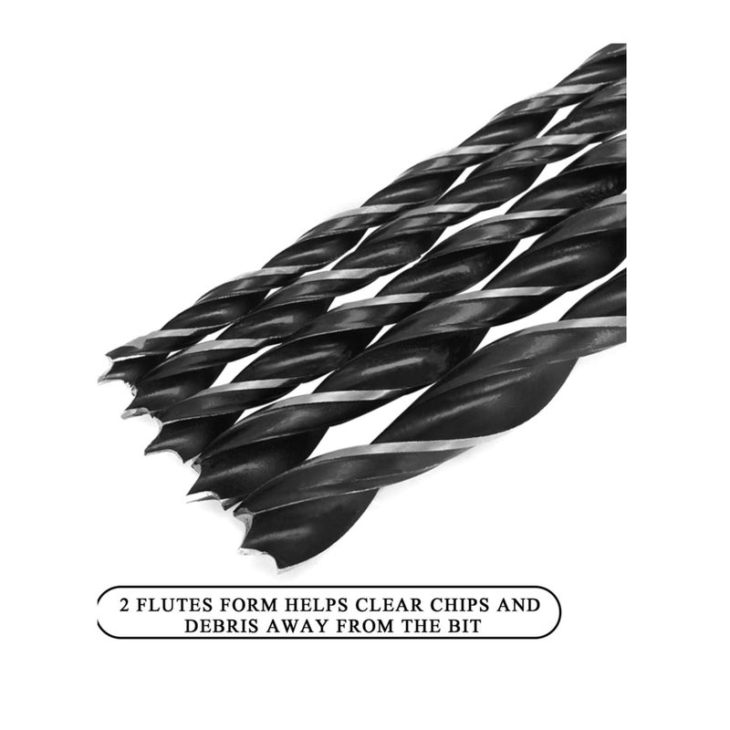 SOLARAE 7 Pieces Extra Long Brad Point Drill Bits, for Drywall, Hardwood, Plywood, Composite Materials and Plastic - Image 3