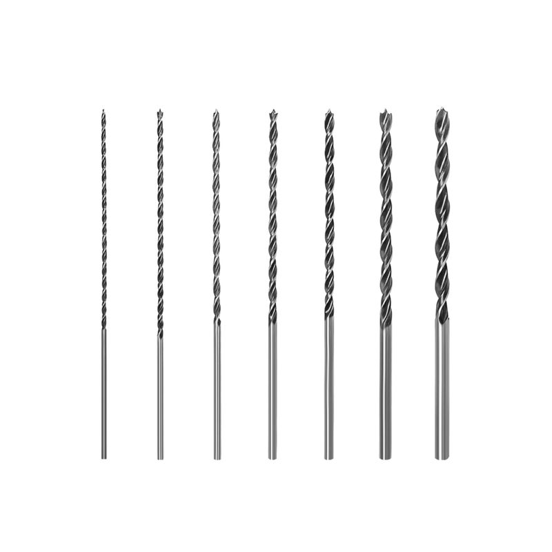 SOLARAE 7 Pieces Extra Long Brad Point Drill Bits, for Drywall, Hardwood, Plywood, Composite Materials and Plastic - Image 1