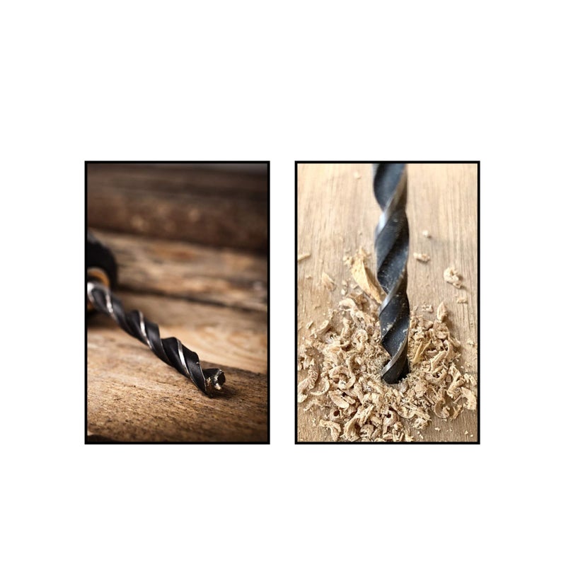 SOLARAE 7 Pieces Extra Long Brad Point Drill Bits, for Drywall, Hardwood, Plywood, Composite Materials and Plastic - Image 4