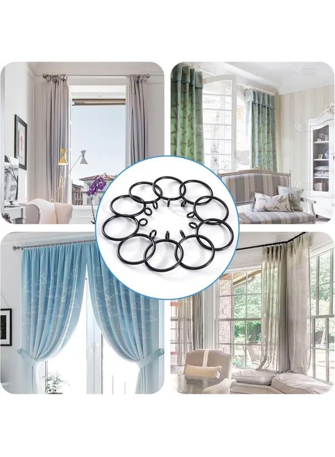 40PCS Metal Curtain Rings With Eyelets Durable Sliding Hanging Rings For Drapes And Rods - Image 3