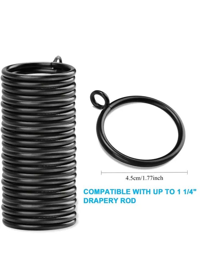 40PCS Metal Curtain Rings With Eyelets Durable Sliding Hanging Rings For Drapes And Rods - Image 5