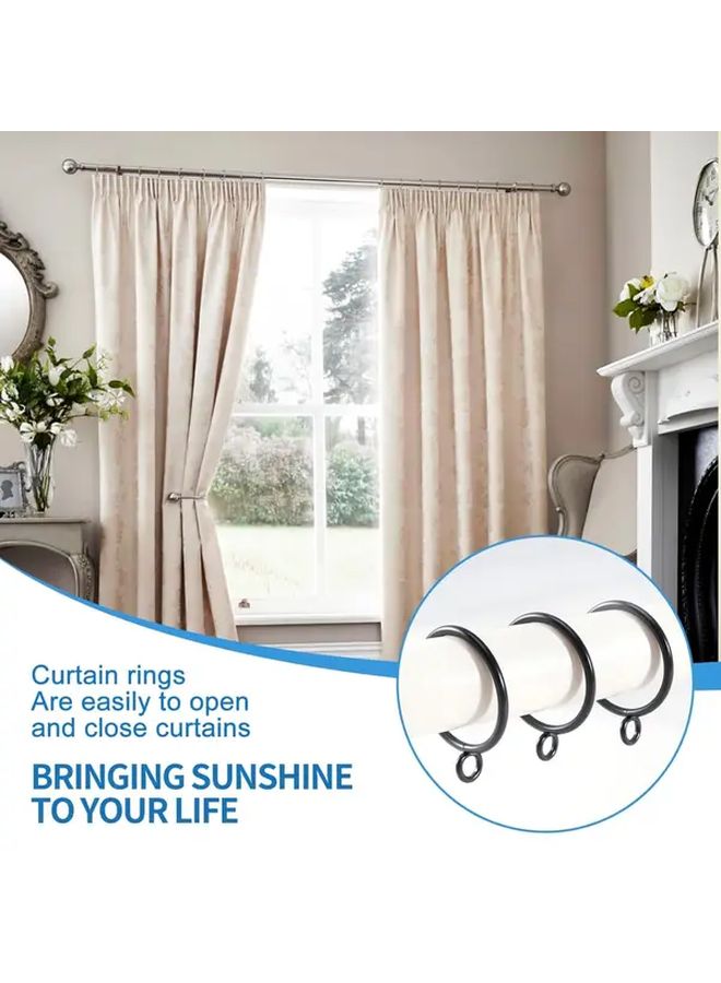 40PCS Metal Curtain Rings With Eyelets Durable Sliding Hanging Rings For Drapes And Rods - Image 4