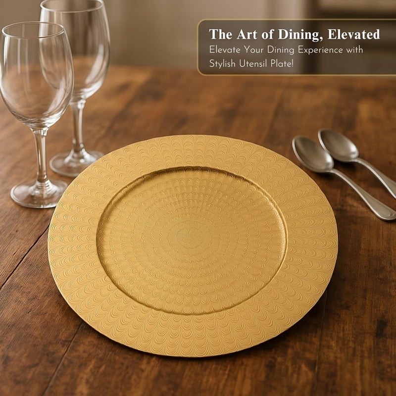 BS B&S Gold Charger Plate - Elegant Textured Design - Image 2