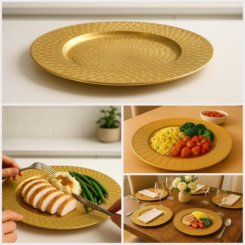BS B&S Gold Charger Plate - Elegant Textured Design - Image 5