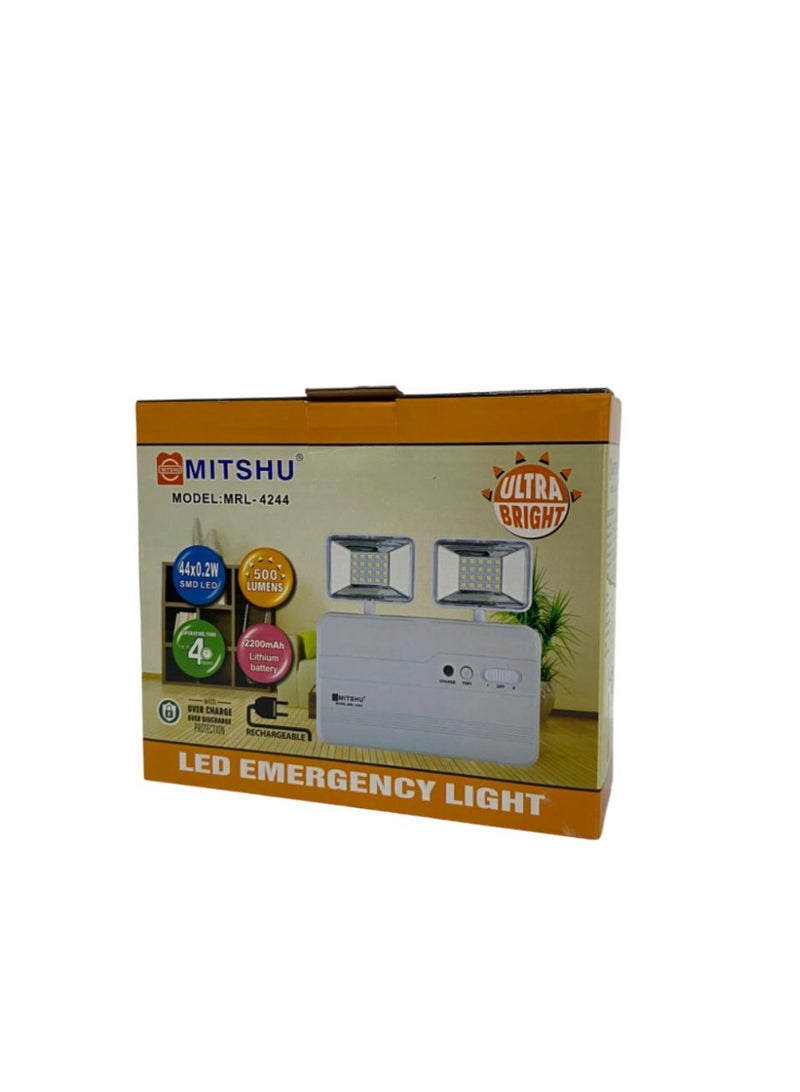 ميتشو فانوس LED فائق السطوع، مصباح طوارئ بعمر افتراضي 50000 يوم، 500 لومن 44*0.2 واط SMD LED، بطارية قابلة لإعادة الشحن، مقبض محمول، 8 ساعات من العمل، ضوء ساطع ABC/PC، مثالي للمشي لمسافات طويلة والتنزه والمزيد - Image 2