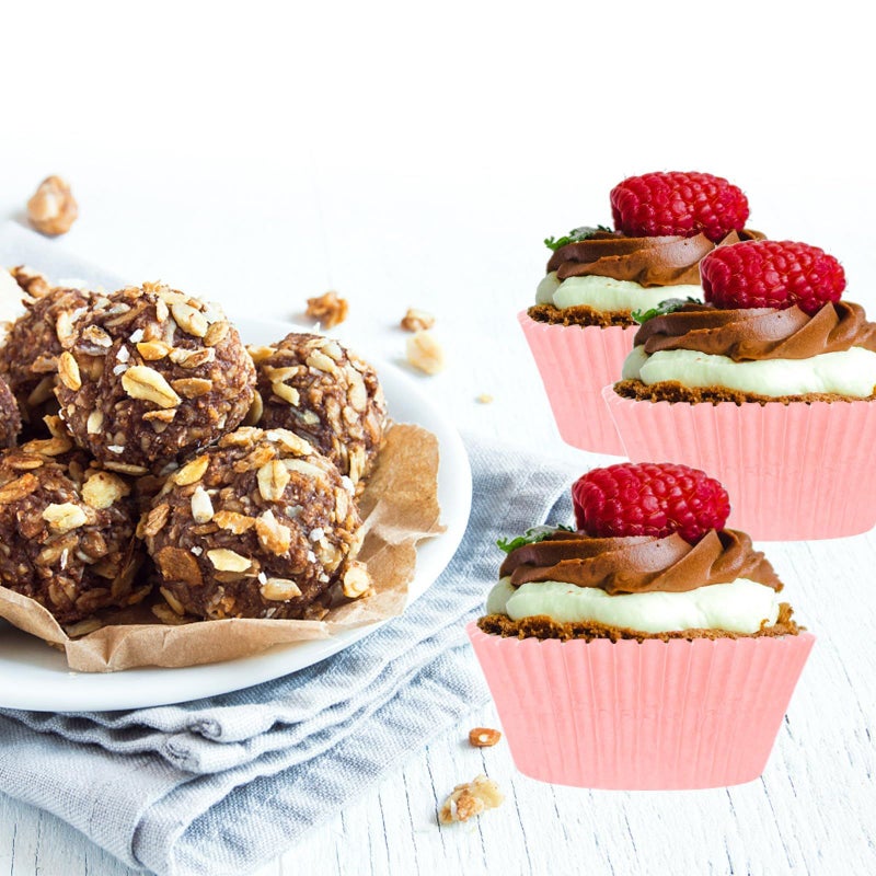 Pink Baking Cupcake Liners 300pcs Food Grade Non Stick Muffin Paper Cups for Birthday Party - Image 4
