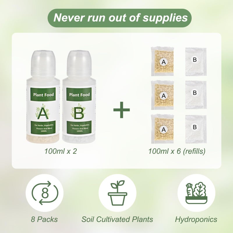 Tigvio Hydroponic Nutrients A&B For Plant Growth  800Ml Total - Fertilizer For Indoor Hydroponics Garden & Growing Vegetables  Fruits  Flowers - Image 3