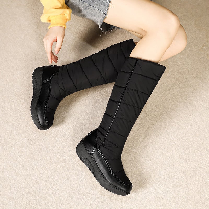 Winter New Long Thick Plush Snow Boots For Women, Northeastern Inner Mongolia Cold-Resistant Down Boots, Thick-Soled Non-Slip Large Cotton Shoes - Image 3