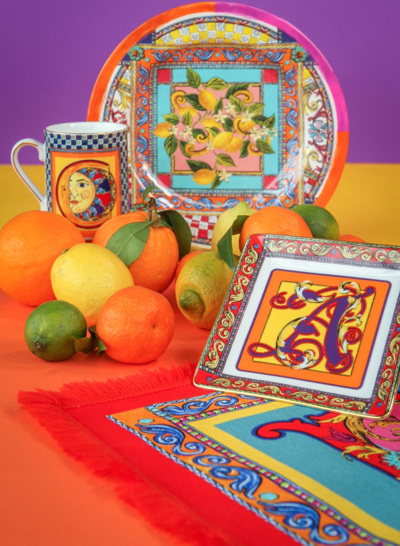 BACI MILANO - PLACEMAT 38X38 - ORTIGIA LETTER F - COTTON - Image 3