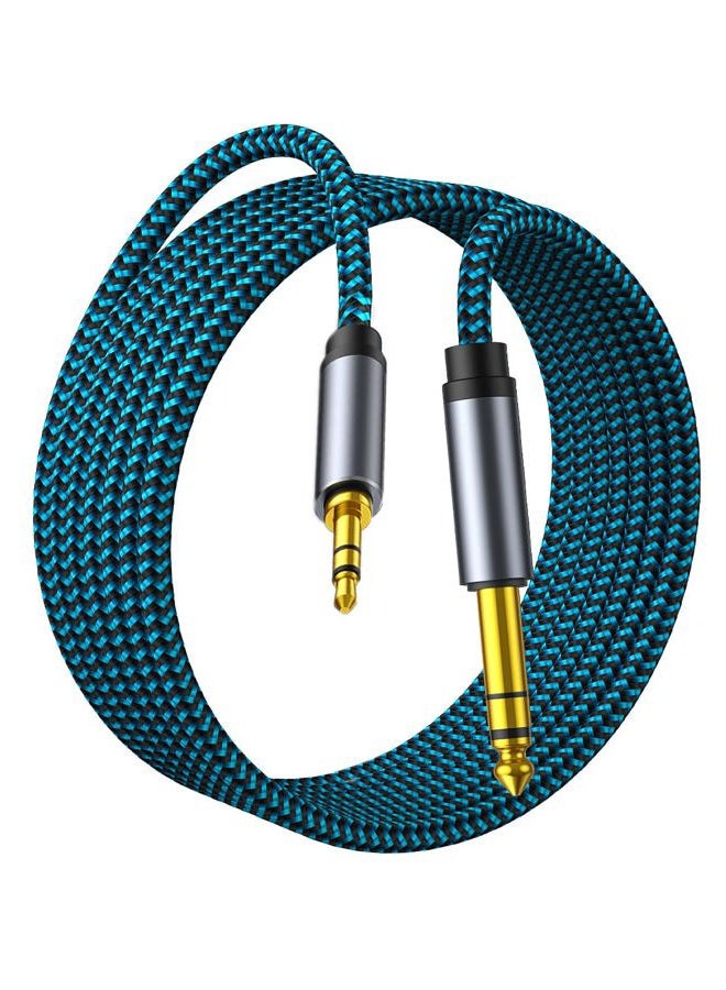 Hftywy 3.5mm to 6.35mm TRS Stereo Audio Cable 25 ft Headphone Adapter 1/8 to 1/4 Adapter，6.35 to 3.5 Headphones Adapter Cord for Guitar, Piano, Amplifiers, Home Theater Devices, or Mixing Console - Image 1