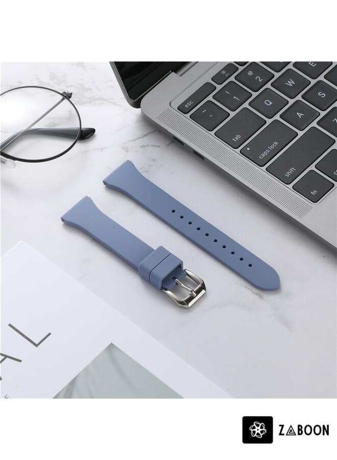 Zaboon 22mm Universal T-buckle Silicone (Lavender Grey) - Image 2