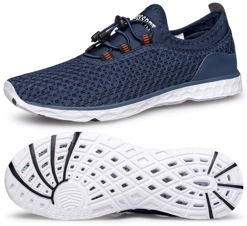 DOUSSPRT Men's Water Shoes Quick Drying Sports Aqua Shoes Blue Size 10.5 - Image 1
