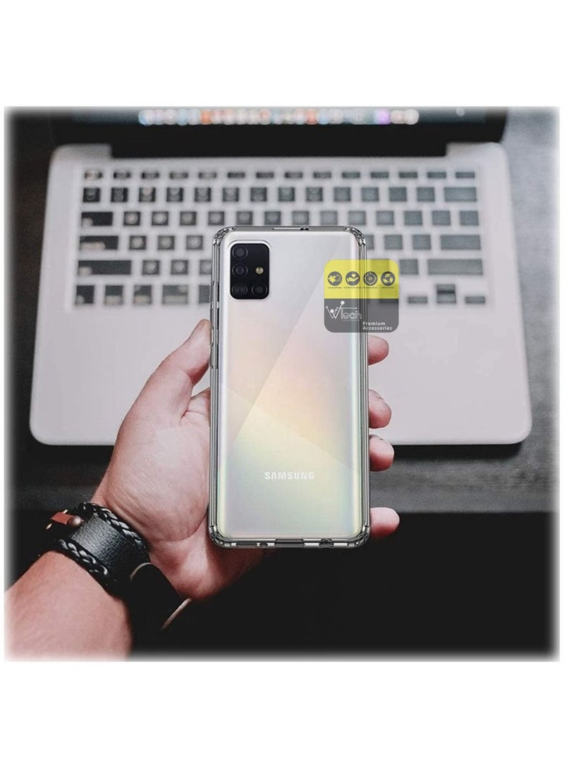 CHAPPELINE Airbag Case Series Premium Transparent Airbag Shockproof Anti-Yellowing Case Cover With Free Iron Plate For Samsung Galaxy A51 4G Clear - Image 3