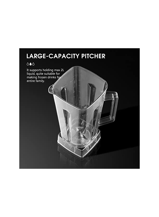 PROMASS Blender for Smoothie Milkshake Juicer Ice Crusher Electric Grain Grinder 4500W 15 Rotating Speeds, Red EU Plug - Image 5