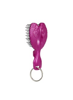 Tangle Angel Keyring Detangling Brush Fuchsia Grey Bristles  - Image 4