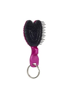 Tangle Angel Keyring Detangling Brush Fuchsia Grey Bristles  - Image 2