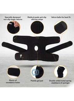 AGARO AGARO Knee Brace With Side Stabilizers & Patella Gel Pads, Adjustable Compression Knee Support Braces for Knee Pain, Arthritis, Joint Pain Relief, Injury Recovery  - Image 4