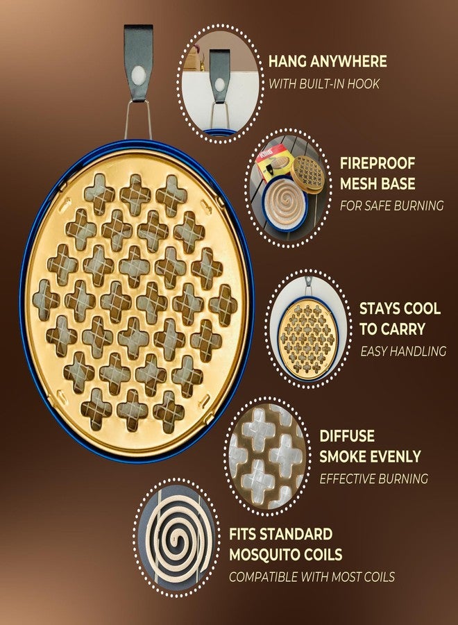 KING Mosquito Coil Holder with Hook - Made in Japan - Citronella Mosquito Coil Burner - Outdoor Incense Burner Holder - Portable, Durable, Diffuse Evenly for Patio & Camping (1 Holder) - Image 2