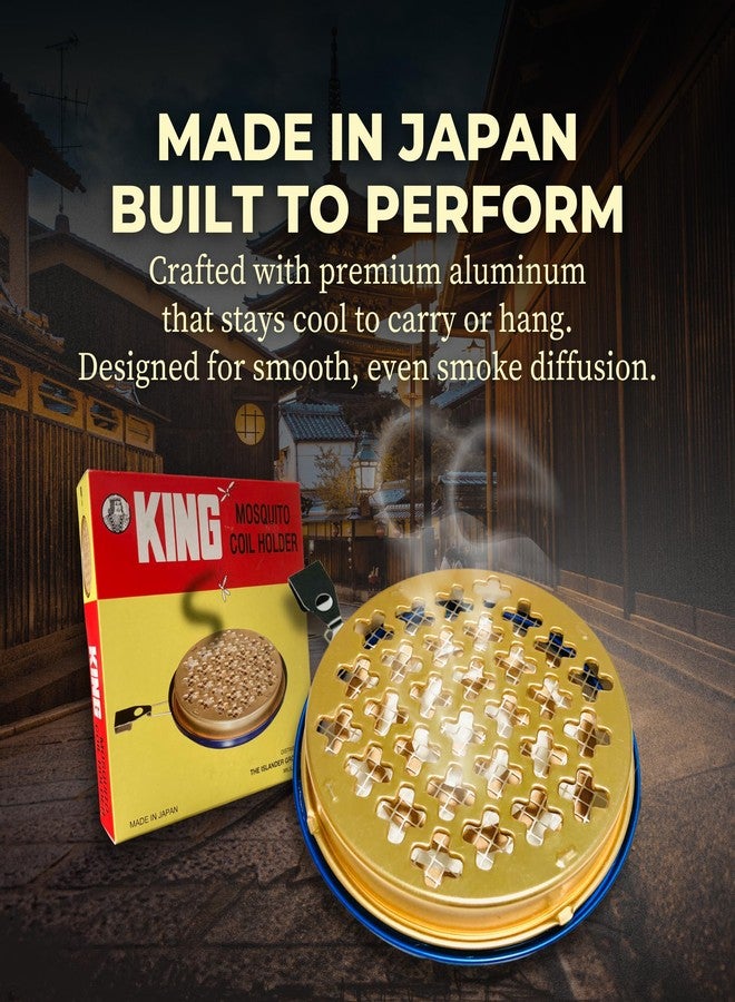 KING Mosquito Coil Holder with Hook - Made in Japan - Citronella Mosquito Coil Burner - Outdoor Incense Burner Holder - Portable, Durable, Diffuse Evenly for Patio & Camping (1 Holder) - Image 3
