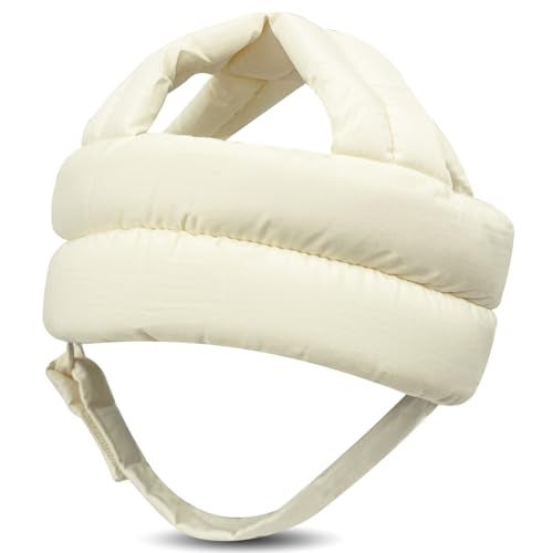 REFLYAWAY Baby Head Protector Baby Helmet for Crawling Walking, No Bumps Safety Head Adjustable Protective Cap for Walking, Playing (Beige) - Image 1