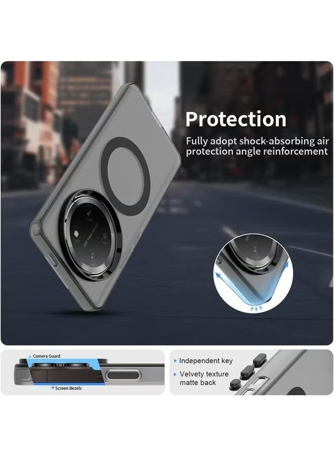 Compatible with Honor X9c 5G Case Cover,Supports Wireless Charging,Shockproof Magnetic Phone Case,Black - Image 3