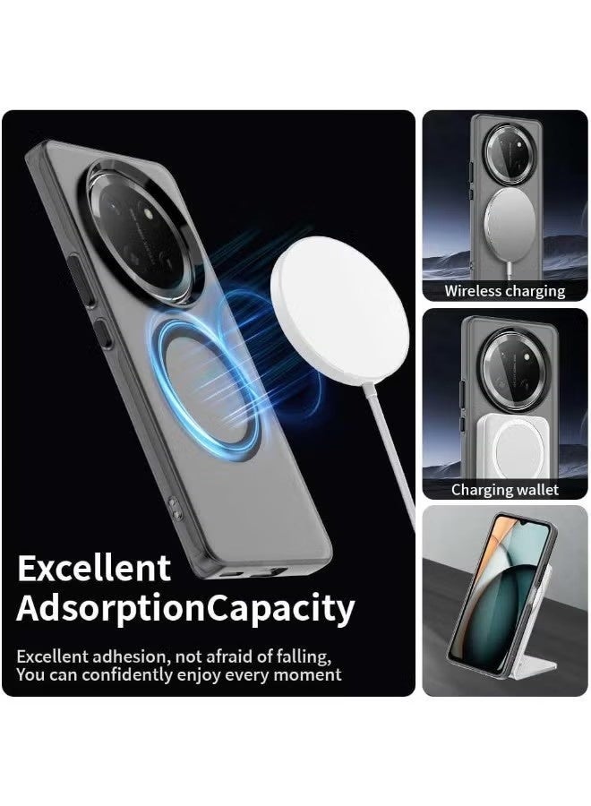 Compatible with Honor X9c 5G Case Cover,Supports Wireless Charging,Shockproof Magnetic Phone Case,Black - Image 2